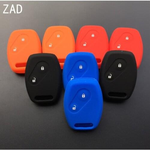 ZAD Silicone 2 Buttons car key cover case shell For Honda CRV Accord CR-V Civic Fit Freed StepWGN 2008-2012 Models Remote Key
