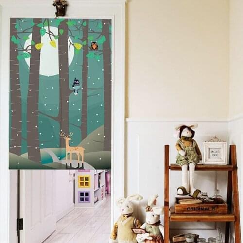 Childrens room decoration Curtain Household Windshield Bedroom Kitchen Non Perforated Half Panel Curtain