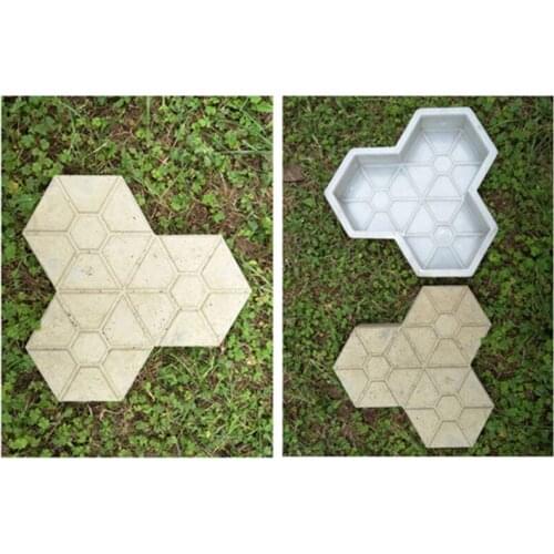 Concrete Molds DIY Path Maker Garden Pavement Mold Plastic Road Path Paving Brick Stone Concrete Cement Mould Garden Decoration
