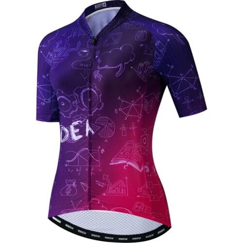Weimostar Team Womens Cycling Jersey Racing Sport Bicycle Clothing Anti-UV Cycling Wear Quick Dry Road MTB Bike Jersey Shirt