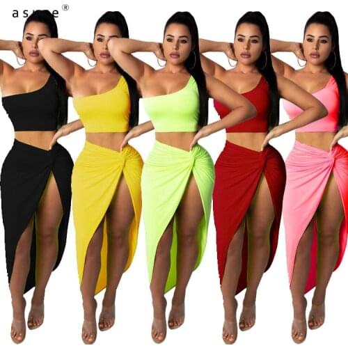 Two Piece Tracksuit Women 2021 Fashion Clothing Office Suits Female 2 Piece Crop Top And Skirt Sets Sexy Club Outfits K9268