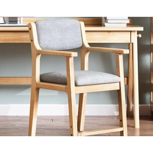 Louis Fashion Nordic Simple Solid Wood Armchair Childrens Back Learning Modern Household Student Desk Computer Chair