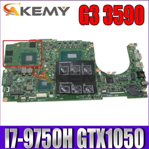 FOR DELL G3 3590 Laptop motherboard SRF6U I7-9750H CPU GTX1050 with CN-0GJ58G 0GJ58G GJ58G 18839-1 100% working well