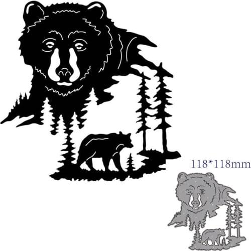 Metal cutting dies cut die mold Animal bear decoration Scrapbook paper craft knife mould blade punch stencils dies
