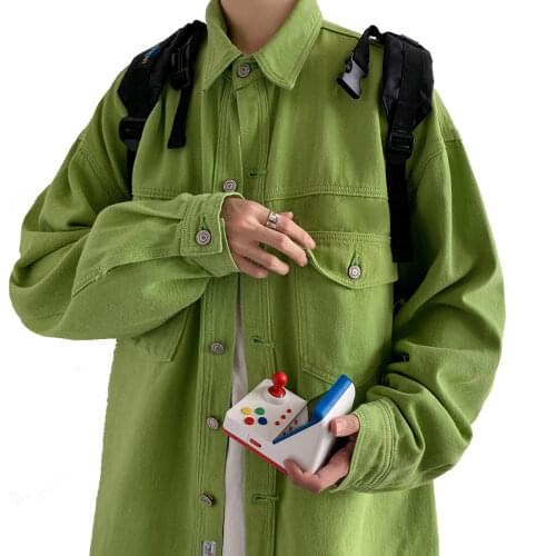 Man and Women Candy Solid Color Denim Jacket Fatter Plus Size Loose Fashion Fat Tooling Demin Jacket