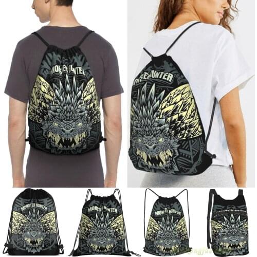 Nergigante Monster Hunter Men Outdoor Travel Gym Bag Waterproof Drawstring Backpack Women Fitness Swimming Bag