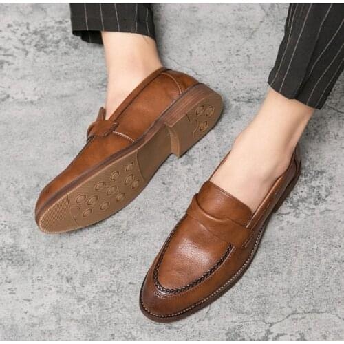 New Product of 2021 Autumn Mens PU Fashion Foot Set Comfortable Formal Shoes Gentleman Business Leisure Mens Shoes KS161