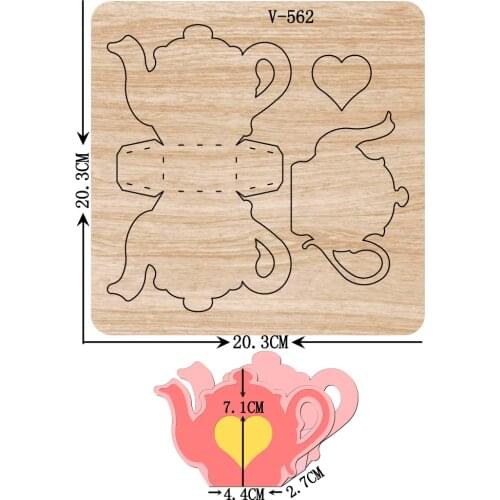 New teapot wooden dies cutting dies for scrapbooking /Multiple sizes /V-562