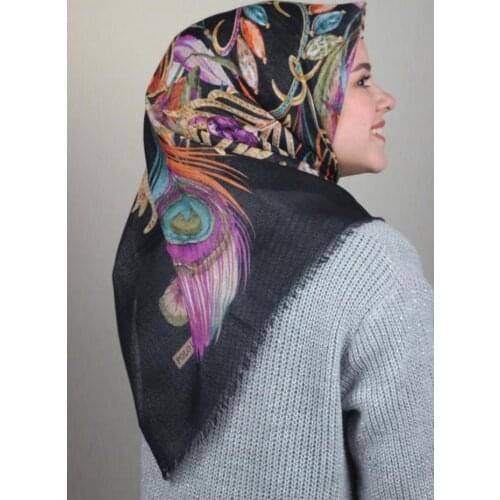 POLOİST SHİNE PATTERNED SILVERY LINEN SCARF-DESEN-23-RENK-05