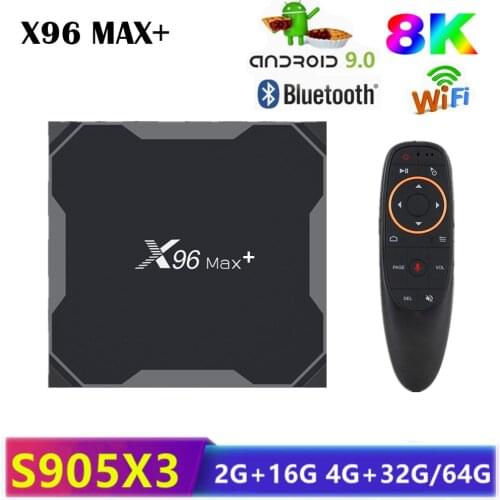 Android 9.0 TV Box X96 Max Plus Amlogic S905x3 8K Smart Media Player 4GB RAM 64GB ROM X96Max Set top Box 1000M LAN 5G Wifi