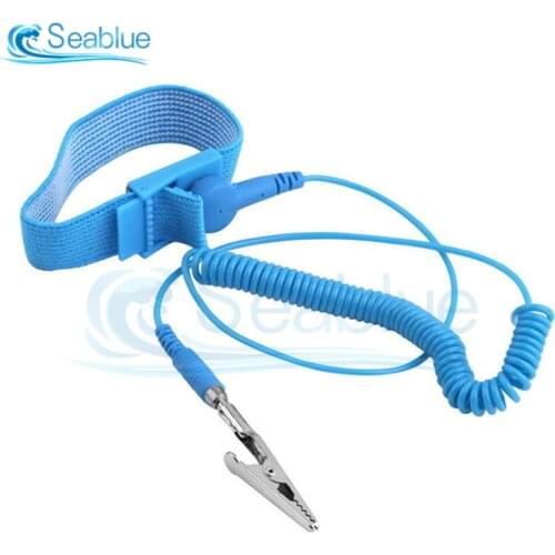 Adjustable Anti Static Bracelet PVC Wrist Electrostatic ESD Discharge Cable Reusable Wrist Band Strap Hand With Grounding Wire