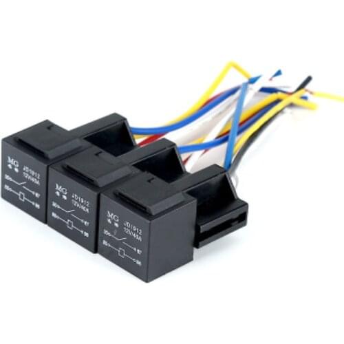 Car relay plum cross base 4 feet with wire connected body 12V 40A high current general relay