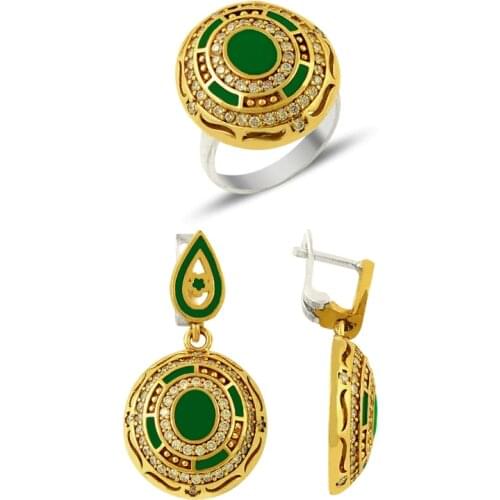 Silver 925 Sterling Enamel Authentic Set