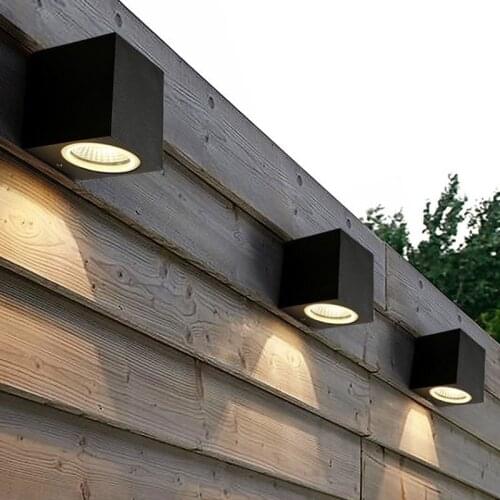 Modern LED Wall Light Aluminum Outdoor Waterproof Wall Lamp Garden Porch Patio Aside Front Door Wall Lights
