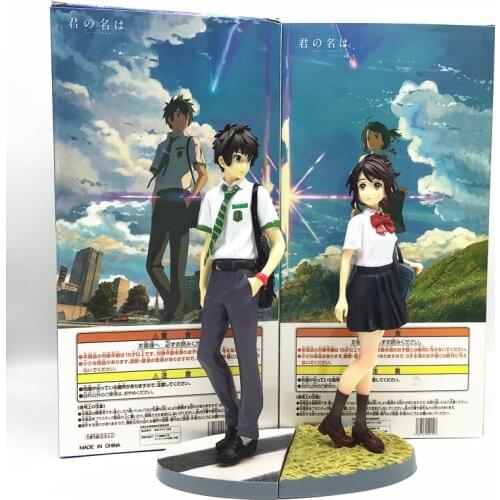 In Stock Your Name Figure Taki Tachibana and Mitsuha Miyamizu Figure Collectible Model Toys Dolls love Gift Brinquedos 22cm