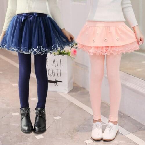 Mesh Pant Skirt Children Girls Cotton Culotte Kid Child Legging Trousers Skirt For Teenage Girl Princess Dress Kids Dance Pants