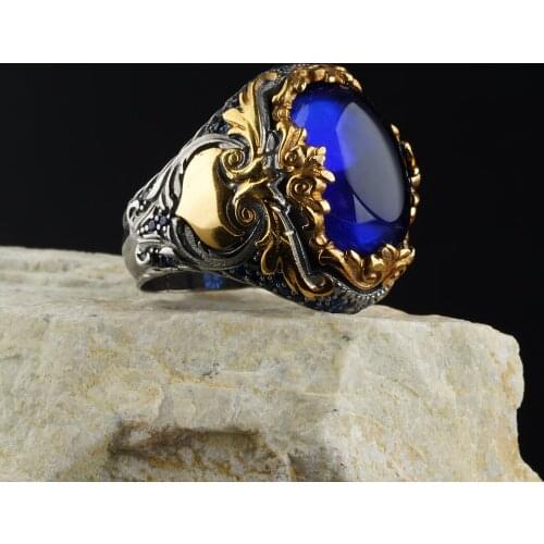 Custom Jewelry Guaranteed High-quality 925 Sterling Silver Tiger eyes stone ring green color in a luxurious way for men with gi