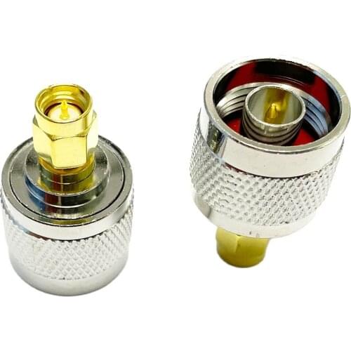 1pc N Male Plug to SMA Male Plug RF Coax Adapter Modem Convertor Connector Straight Nickelplated NEW wholesale