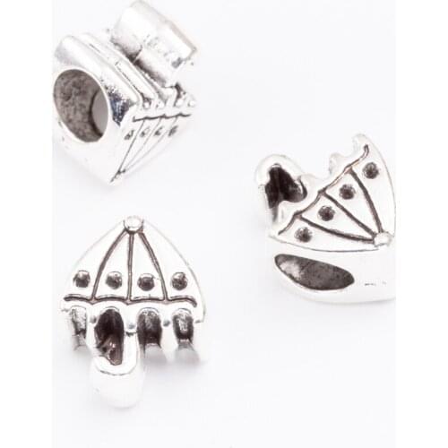 YEPENGFEI 10pcs Scattered beads Tibetan silver beads jewelry alloy beads fit Chamilia bracelet DIY js2103