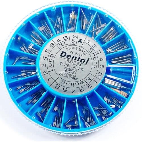 120pcs/Lot Dental TITANIUM Root Canal Pins Screw Post Core Crown Repair For Dentist Tool Dentistry