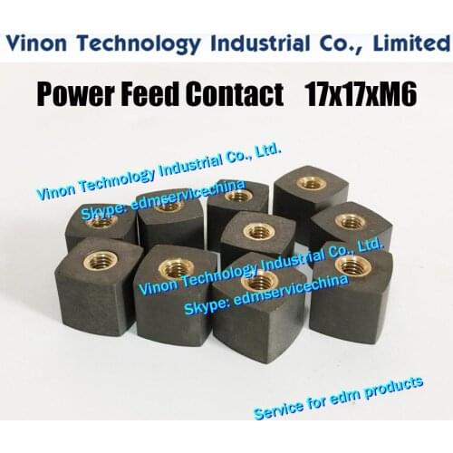 5PCS Pack) 17x17x15HxM6mm Power Feed Contact edm spare parts for WEDM-HS/MS machines