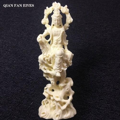 White Flame Guanyin Statue，Chinese Buddha Statue，Modern art sculpture，High-end home living room loft decorations Statuette