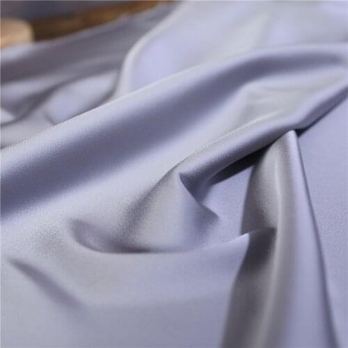 CF803 Reflective Grace Grey Rrystal Satin Summer/Autumn Thin Silky Feel Skin-friendly Dress Pajamas Career Suits Fabrics