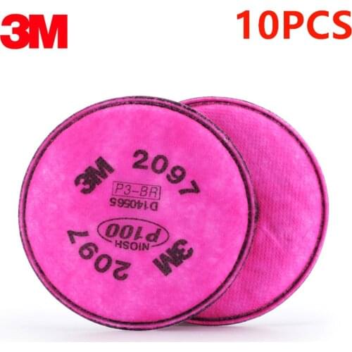 10PCS 2097 P100 Filter Cotton Anti-Glass Fiber Dust Cover Particulate Particles Activated Carbon For 6000 7502 7000 FF-4 Series