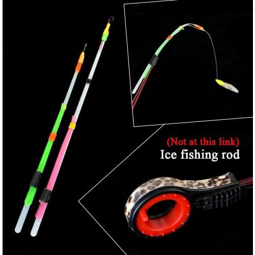 FISH KING 20pcs 80/120/140/160mm Winter Ice Fishing Rod Top Section C.W 0.8-1.4g Mini Fishing Pole Portable Fishing Tackle