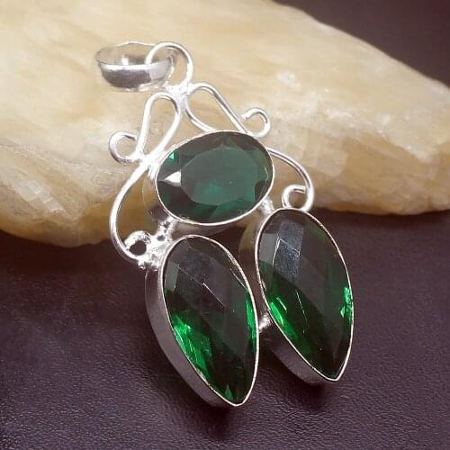 Gemstonefactory Jewelry Big Promotion Single Unique 925 Silver FASCINATING Green Topaz Peridot Lady Women Necklace Pendant 0130