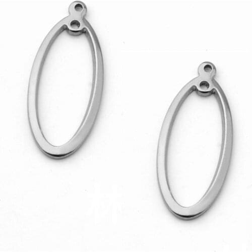 10pcs Stainless Steel Oval shape Earring Stud Ear Post Nails Flat Earring Pad Base Posts DIY Earring Jewelry Findings makings