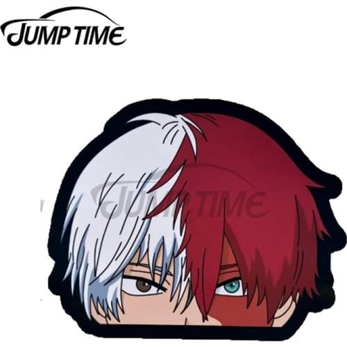 JumpTime 13 x 11.5cm Shoto Todoroki Classictodoroki Stickers Anime My Hero Academia Car Sticker Camper Decal Vinyl Decoration