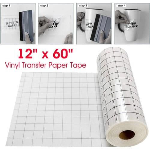 Adhesive Clear Paper Vinyl Sticker Application Tape W/blue Alignment Grid Mid For Car Wall Craft Art Decal Transfer Tape Diy
