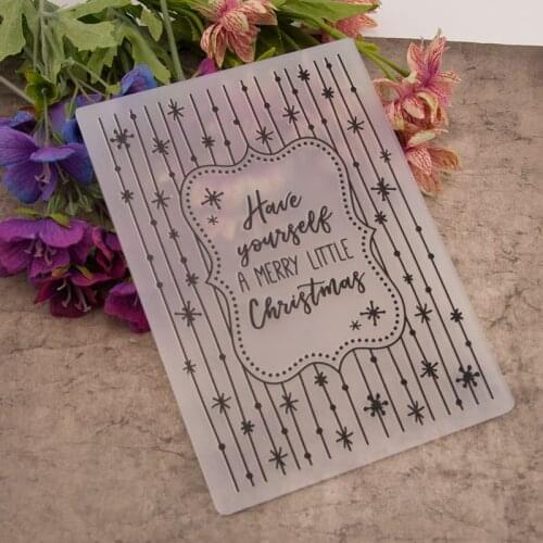 KLJUYP Merry Christmas Plastic Embossing Folders for DIY Scrapbooking Paper Craft/Card Making Decoration Supplies 017