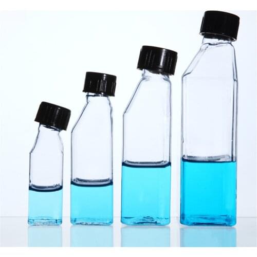 25-250ml Cell Culture Flask Tilted With Screw Cap Sample Bottle Lab Glassware