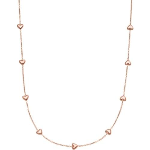 Love Collection Stainless Steel Alohi Heart Charms Necklace as Mothers Day Gift