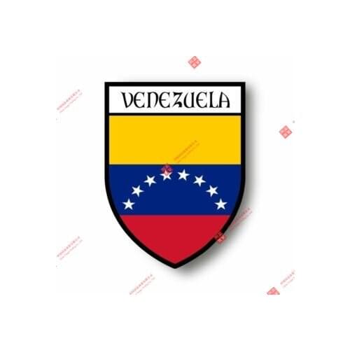 Creative PVC Stickers Decal Souvenir Vinyl Car Shield City Flag World Crest Venezuela Car Decal Decoration Laptop