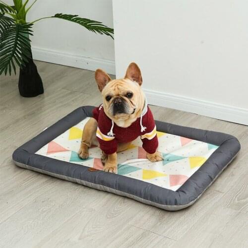 Summer Pet Cool Mat For Cat Dog Ice Silk Pad Breathable Household Large Size Pet Sofa Fashion Small Dogs Bed Cushion Kennel