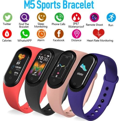 M5 Smart band 5 Fitness Tracker Watch Sport bracelet Heart Rate Blood Pressure Smartband Monitor Health Wristband Men Women New