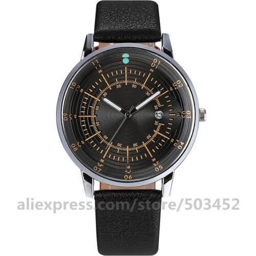 100pcs/lot No Logo Gentleman Watches With Calendar Watches Simple Wristwatch For Men Arab Number Scale Clock