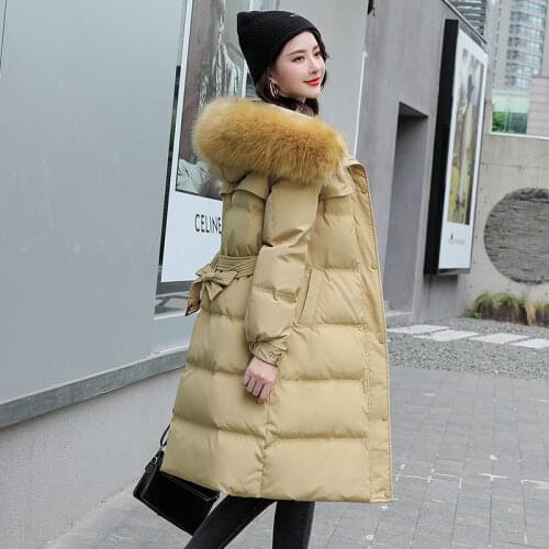 The new winter thickened cotton dress womens long-slim body over the knee to keep warm and thin cotton clothing jacket