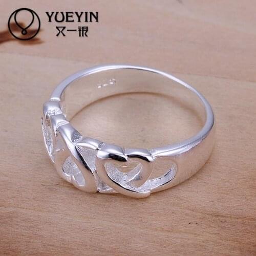 NEW Fashion silver plated jewelry Fashion Ring Silver plated new design finger ring for lady bijoux women Wholesale