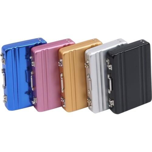New Aluminum Storage Box Business ID Credit Card Holder Mini Suitcase Bank Card Box Holder Jewelry Case Organizer Rectangle