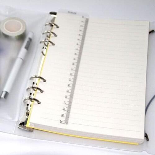 Diary Plan Cover Stationery Plastic Clip Folder Simple Notebook loose-leaf Ring Binder Classic Transparent A4/A5/A7