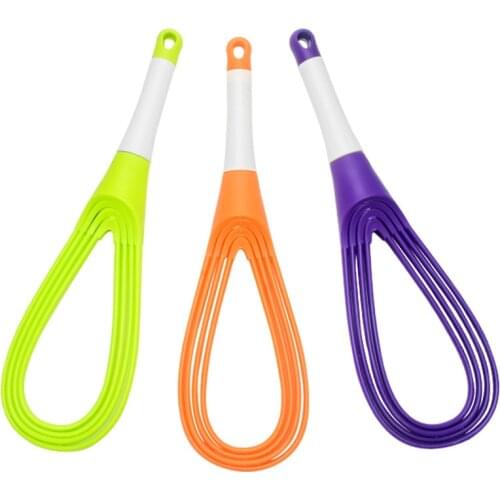 Food-grade Silicone Egg Beaters Rotary Detachable Washable Egg Mixer Beater Multifunction Egg Cook Kitchen Accessories KC1410