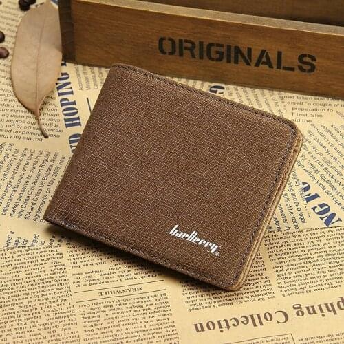 Casual Short Style 3 Colors Credit Card Holder Purse Free Shipping Hot Sale Fashion Men Wallets Quality Soft Linen Design Walle