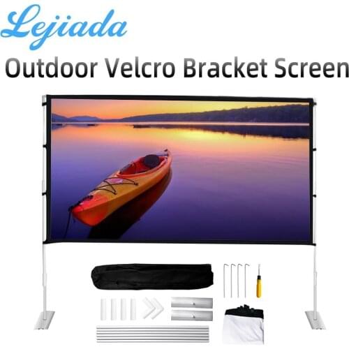 LEJIADA 16:9 Projector Simple Portable Folding 84 100 120 Inch Outdoor Home KTV Office 3D HD Projection Screen