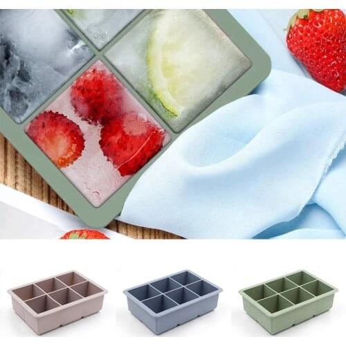 6/15-Grid Ice Cube Mold Silicon Ice Cube Tray Square Tray Mold Non-Toxic Durable Cold Drinks Whiskey Cocktails Ice Blocks Maker