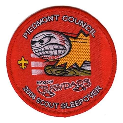 Scout Sleepover Embroidery Cartoon Patches Made by Twill 3" Merrow Border with PVC Backing MOQ 50pcs free shipping