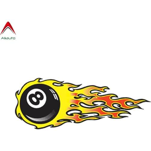 Volkrays Eight Ball Flames Hot Rod Performance Car Stickers Automobiles Motorcycles Styling PVC Decal Waterproof,13cm*5cm